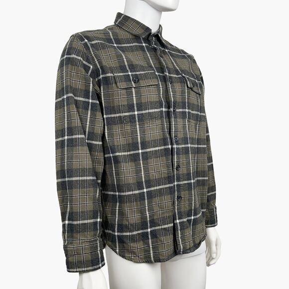GRAYERS Long-Sleeve Button-Up Flannel (Brown, White, Black | Large) - Picture 3 of 9